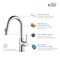 Kibi Circular Single Handle Pull Down Kitchen & Bar Sink Faucet with Soap Dispenser C-KKF2011CH-KSD100CH - alternate 10